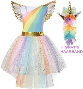 kinder verkleedkleding,unicorn jurk meisje,eenhoorn jurk meisje
