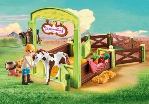  spirit speelgoed,cadeau spirit,abigail en boomerang met paardenbox,playmobil 9480