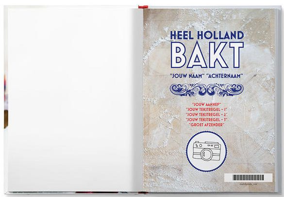 boek heel holland bakt met naam erop