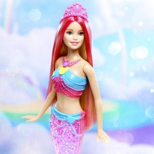 zeemeerminnen ketting,barbie regenboog zeemeermin,zeemeermin barbie,barbiepop zeemeermin,dreamtopia zeemeermin barbie