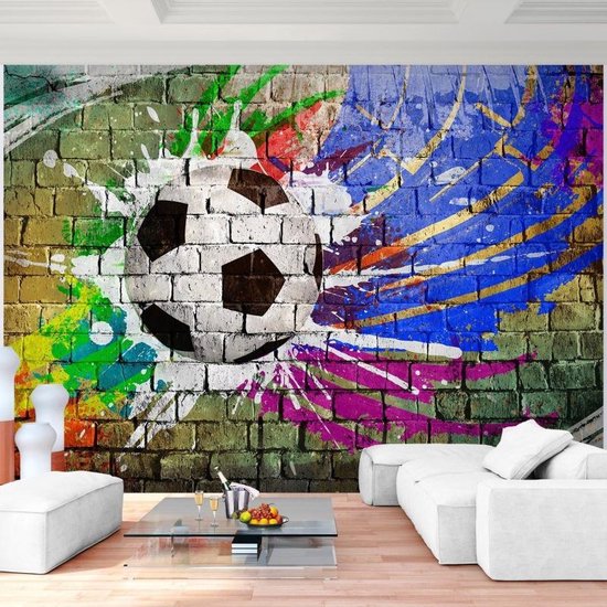 voetbal behang graffiti