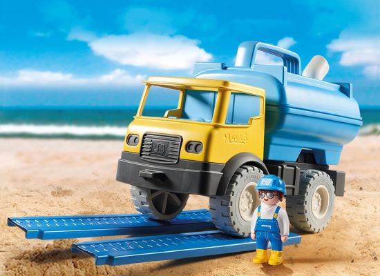 strandspeelgoed playmobil,strand vrachtwagen met watertank