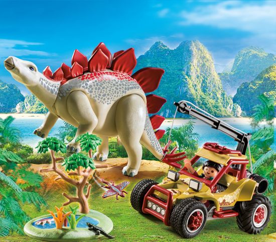 playmobil avonturiersbuggy en stegosaurus