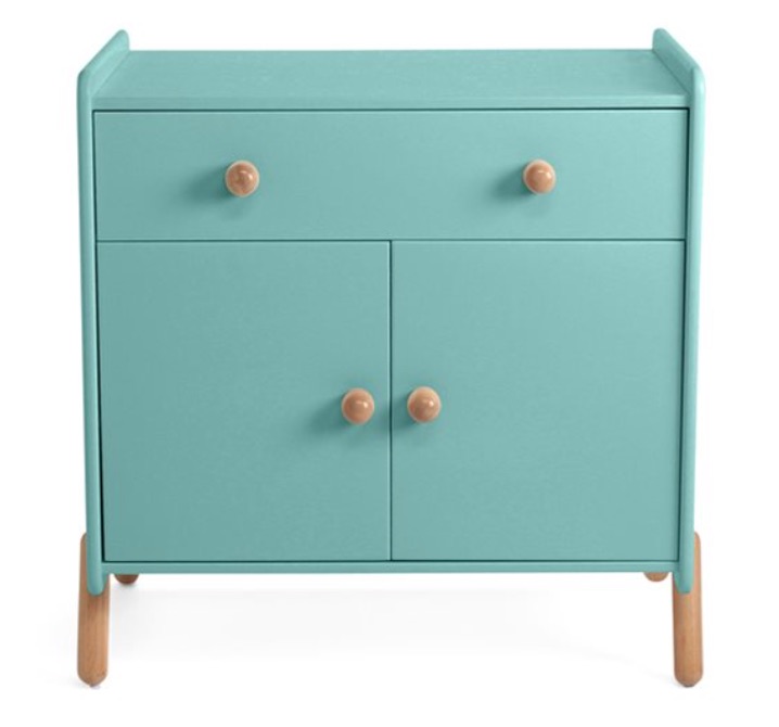 babykamer commode,baby commode,hippe commode,mooie commode,ukkepuk vrolijk commode,retro commode,zeegroene commode,cyaan commode