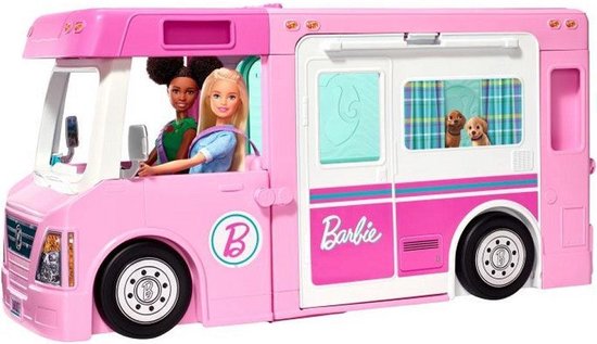 barbie droom camper,barbie 3 in 1 droomcamper,camper van barbie,cadeau meisje,kerstcadeau meisje,leuk cadeau kerst meisje