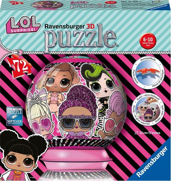 3d puzzel lol surprise,L.O.L. Surprise puzzel,puzzel 72 stukjes,puzzel meisje 6 jaar,puzzel meisje 7 jaar,puzzel meisje 8 jaar,puzzel meisje 9 jaar