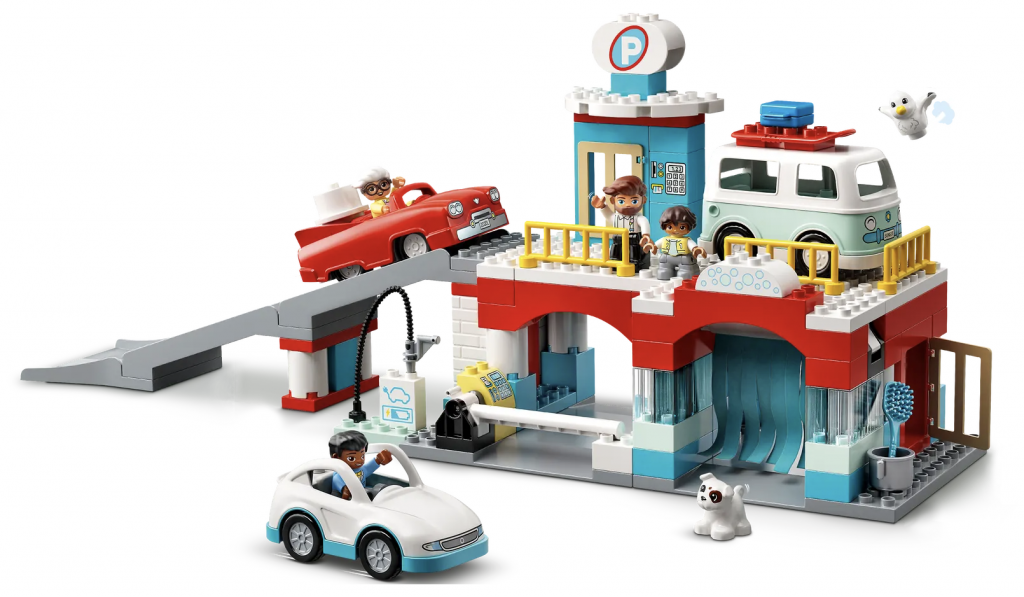 nieuwste lego sets,lego parkeergarage,volkswagen busje,LEGO DUPLO Parkeergarage en wasstraat (10948),lego auto's,lego poppetjes