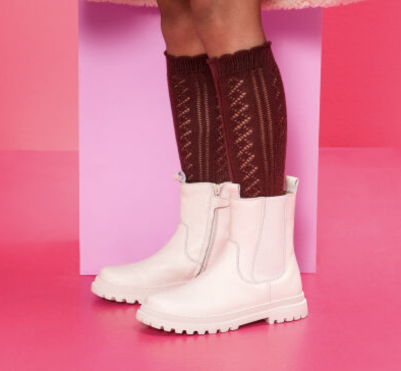 meisjes schoenen,meisjes laarzen wit shoesme,hippe winterlaarzen meisje,meisjes winterschoenen,grove laarzen meisje wit,leren laarzen meisje