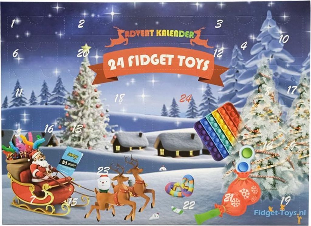 fidget toys adventkalender kess,kerst aftelkalender