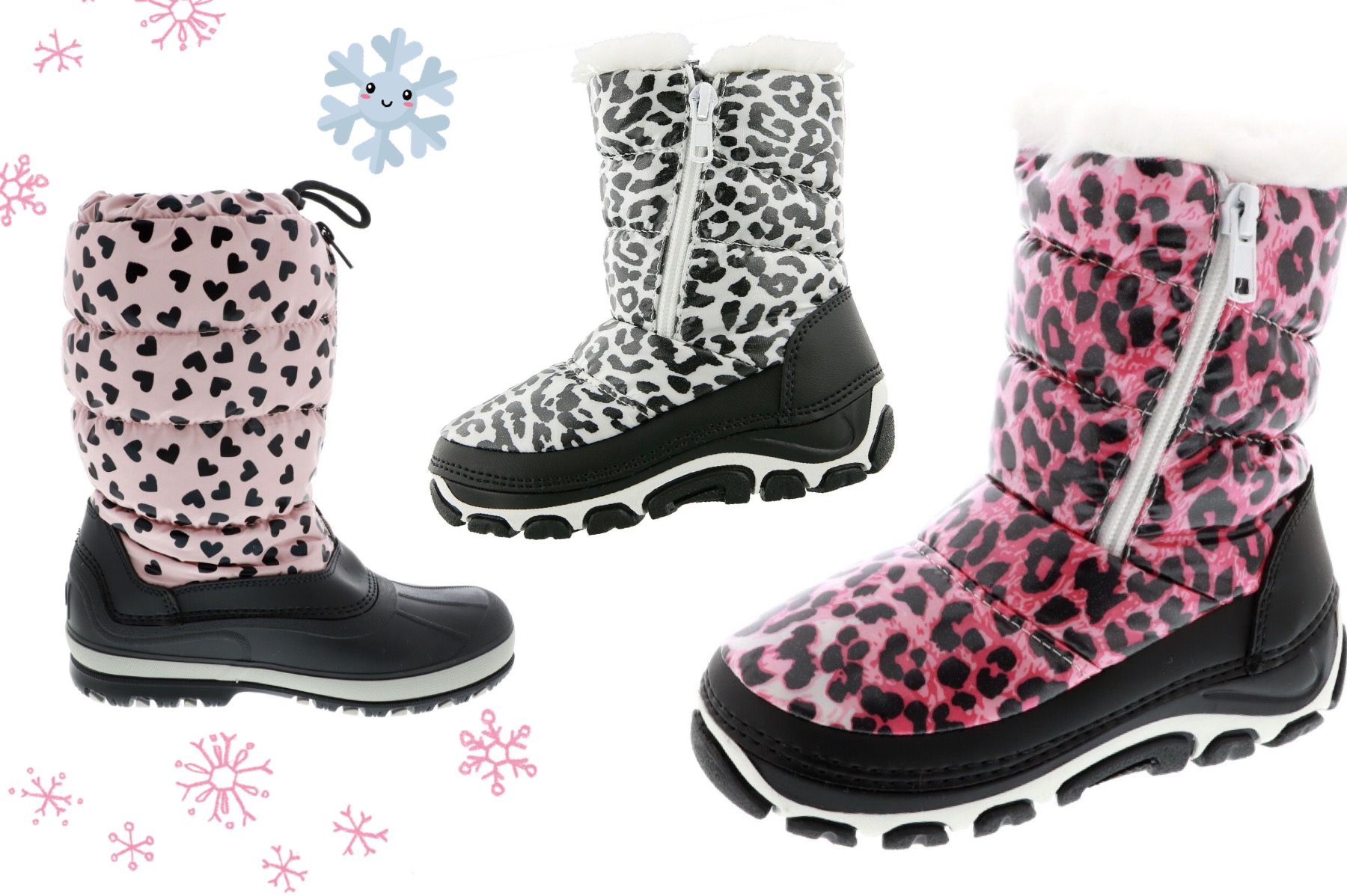 Mishansha Winterlaarzen voor Meisjes Jongens Sneeuwlaarzen Warm Binnenvoering Snowboots Antislip Outdoor Sneeuw Kinderen, Blauw Rood, 36 EU