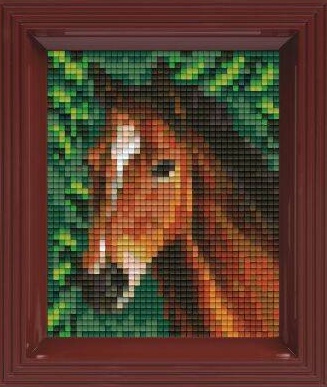 pixelhobby set paard,paard knutselen,paarden ministeck,paard vos maken,schilderij paard,cadeau paard