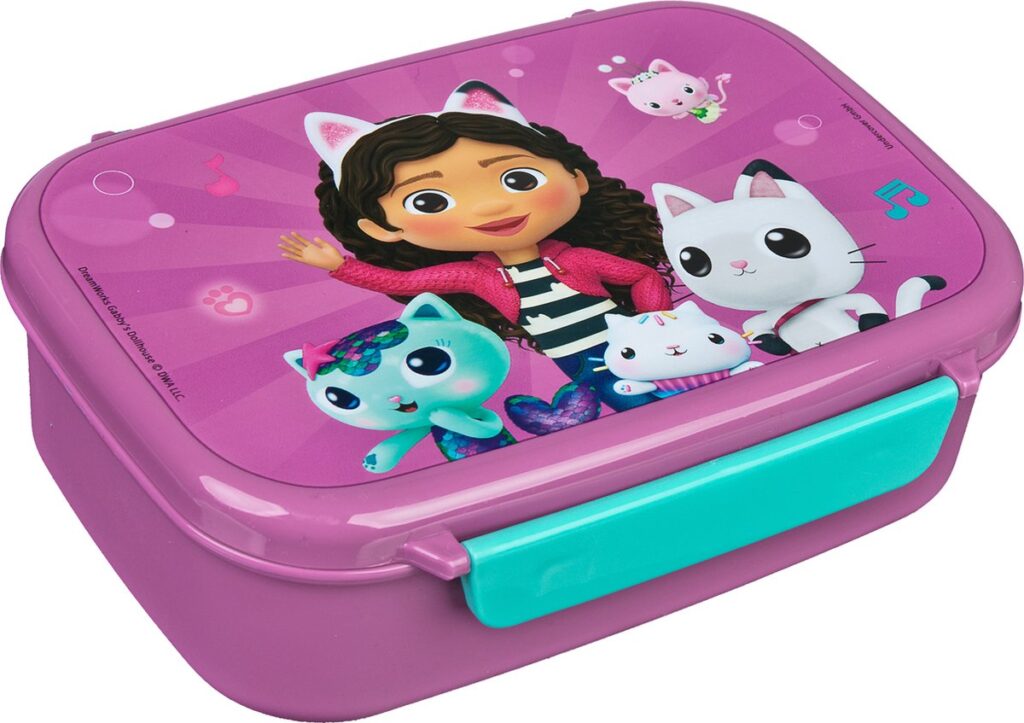 gabby's poppenhuis broodtrommel lunchbox,cadeau meisje 3 jaar,cadeau meisje 4 jaar,cadeau meisje 5 jaar,cadeau meisje 6 jaar,cadeau meisje 7 jaar