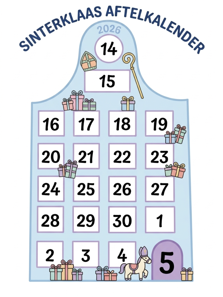 aftellen naar Sinterklaas