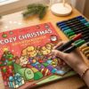 cozy coloring christmas adventskalender,cozy coloring kerstkalender,cozy calender kerst kleuboek