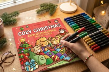 cozy coloring christmas adventskalender,cozy coloring kerstkalender,cozy calender kerst kleuboek
